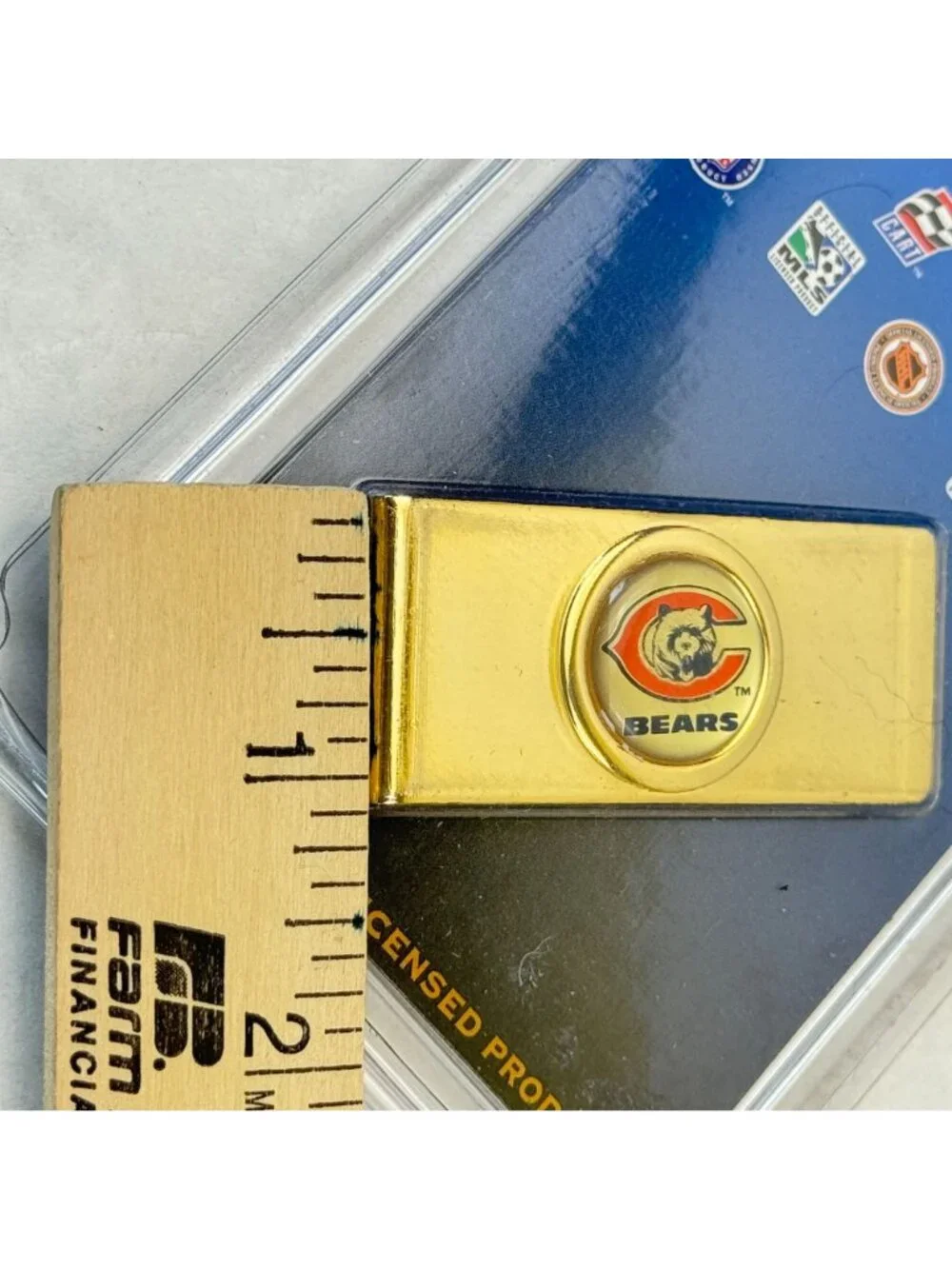 Chicago Bears Money Clip 24Kt Gold Plated Solid Brass NFL by Tag Express NEW